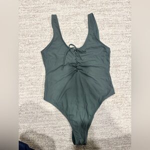 Xhilaration Olive Green One Piece Bathing Suit